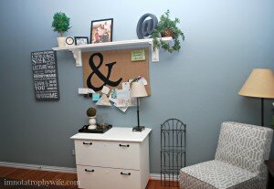 A girly office makeover: before and after.