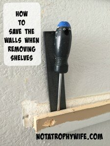 How to remove a shelf or trim and not take the drywall with it…