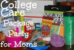 College Care Package Party for Moms