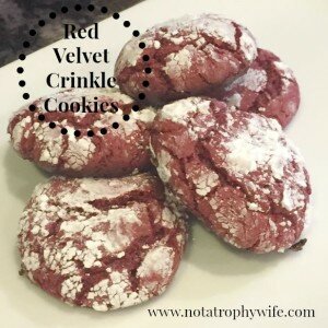 Red Velvet Cookies from a cake box mix.
