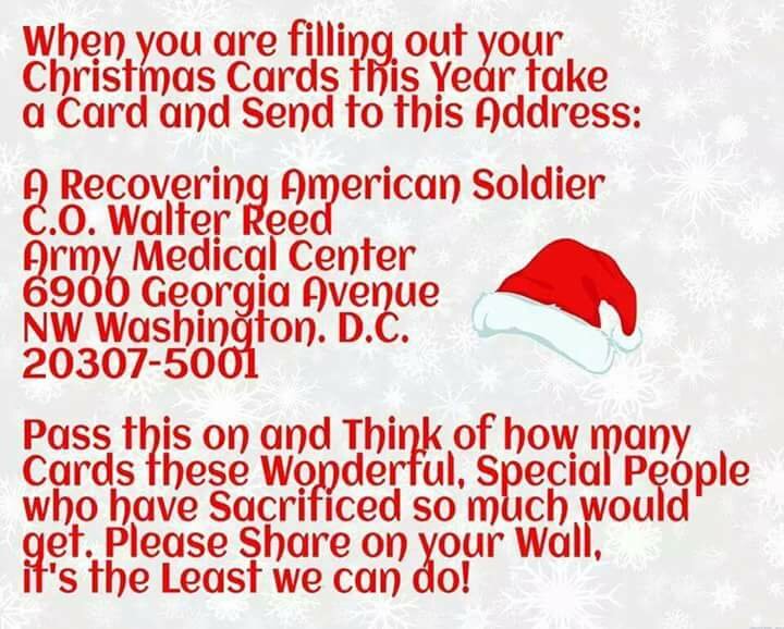 Christmas Cards for Recovering American Soldiers