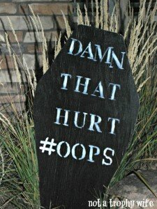 DIY Tombstones for the front yard