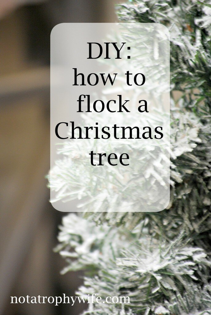 DIY Flocked Christmas Tree